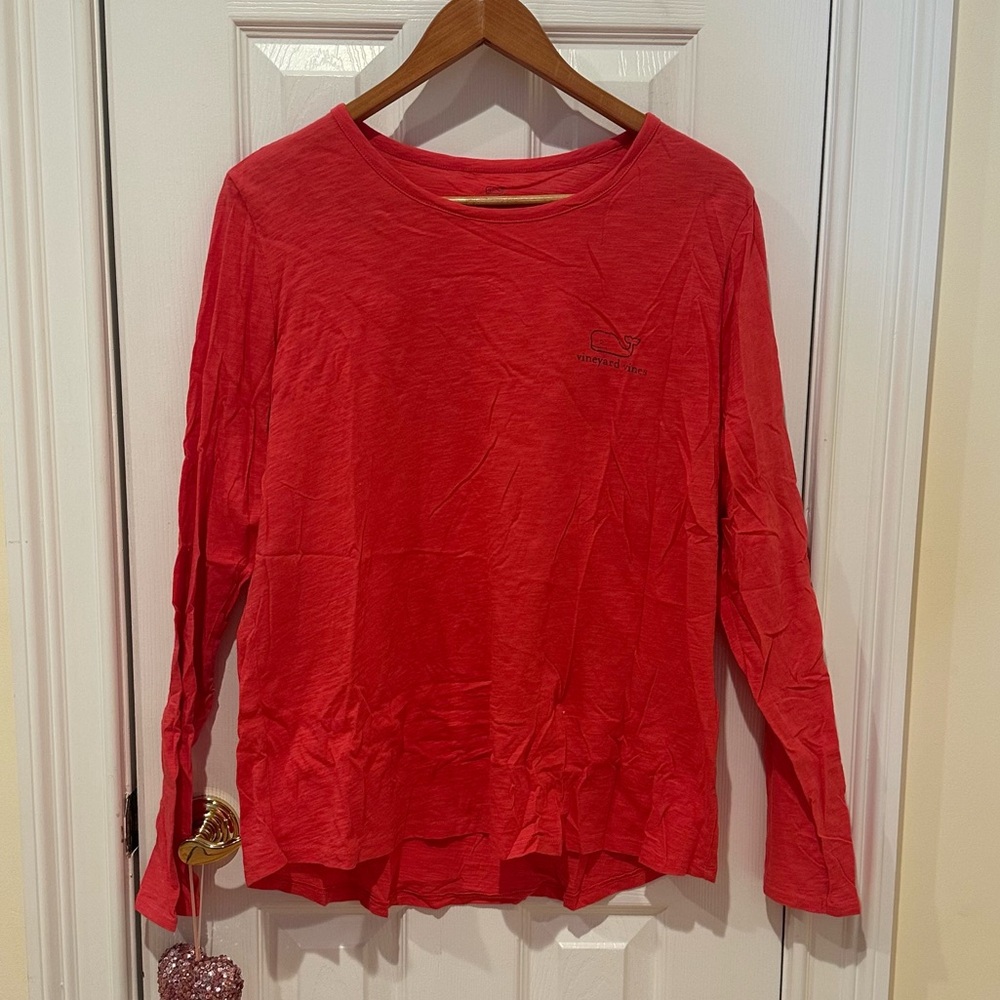 Vineyard Vines Women's Dark Pink Long Sleeve Top, Size Large